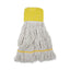Super Loop Wet Mop Head, Cotton/synthetic Fiber, 5" Headband, Small Size, White, 12/carton