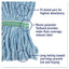 Super Loop Wet Mop Head, Cotton/synthetic Fiber, 5" Headband, Medium Size, Blue, 12/carton