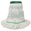 Mop Head, Premium Standard Head, Cotton/rayon Fiber, Medium, Green, 12/carton