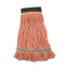 Super Loop Wet Mop Head, Cotton/synthetic Fiber, 5" Headband, Medium Size, Orange, 12/carton