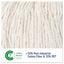 Super Loop Wet Mop Head, Cotton/synthetic Fiber, 5" Headband, Medium Size, White, 12/carton