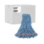 Super Loop Wet Mop Head, Cotton/synthetic Fiber, 1" Headband, Large Size, Blue, 12/carton