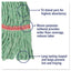 Super Loop Wet Mop Head, Cotton/synthetic Fiber, 5" Headband, Large Size, Green, 12/carton