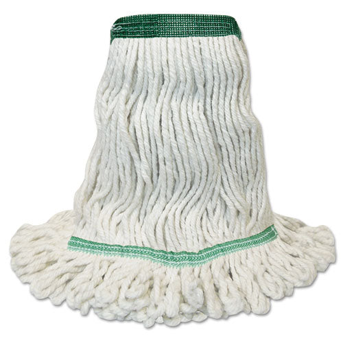 Mop Head, Premium Standard Head, Cotton/rayon Fiber, Large, Green
