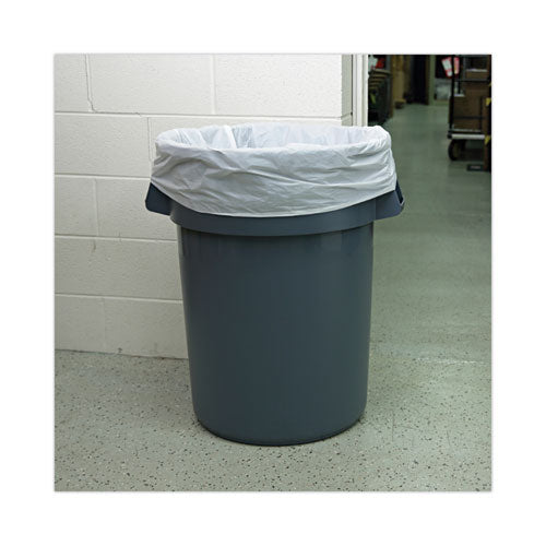 Low Density Repro Can Liners, 55 Gal, 0.63 Mil, 38" X 58", White, 10 Bags/roll, 10 Rolls/carton