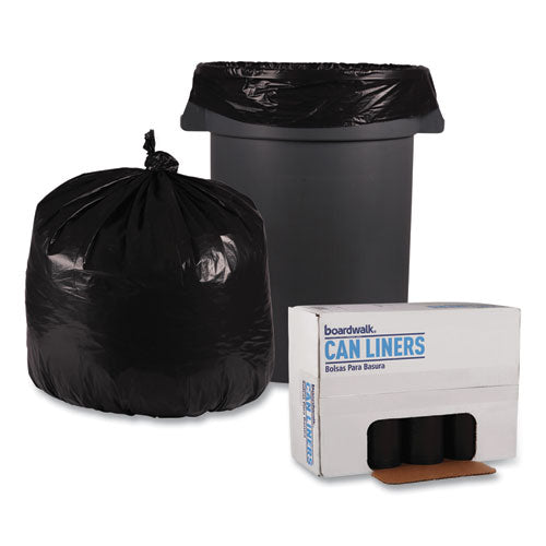 Low Density Repro Can Liners, 33 Gal, 1.2 Mil, 33" X 39", Black, 10 Bags/roll, 10 Rolls/carton