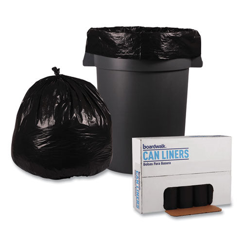 Low Density Repro Can Liners, 45 Gal, 1.2 Mil, 40" X 46", Black, 10 Bags/roll, 10 Rolls/carton