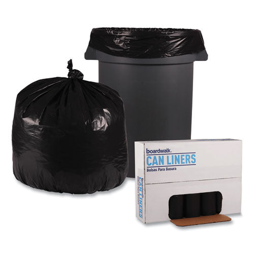 Low Density Repro Can Liners, 33 Gal, 1.6 Mil, 33" X 39", Black, 10 Bags/roll, 10 Rolls/carton