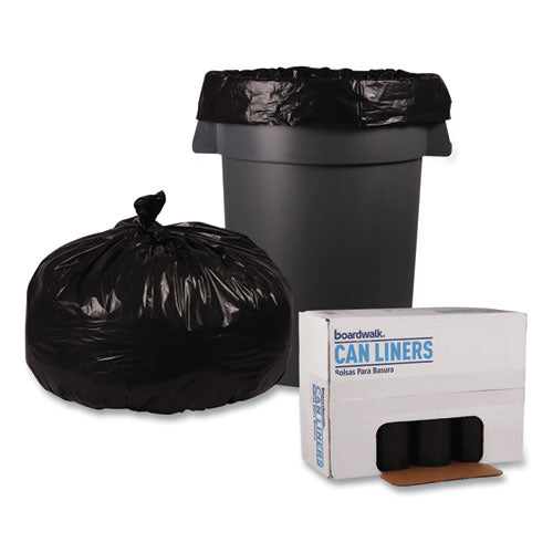 Low Density Repro Can Liners, 60 Gal, 1.6 Mil, 38" X 58", Black, 10 Bags/roll, 10 Rolls/carton