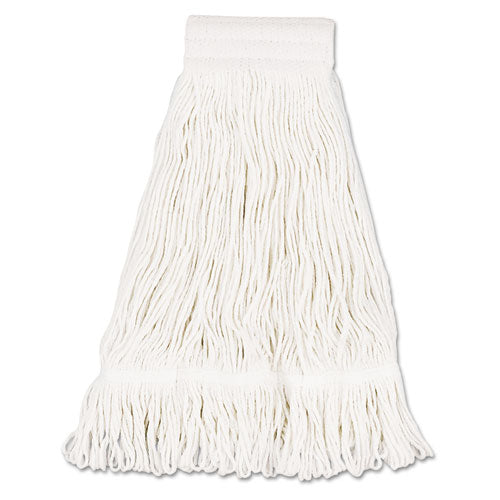 Mop Head, Pro Loop Web/tailband, Premium Saddleback Head, Ryn, 24-oz., Wh, 12/ct