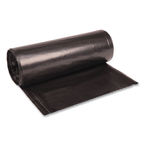 Low Density Repro Can Liners, 60 Gal, 2 Mil, 38" X 58", Black, 10 Bags/roll, 10 Rolls/carton
