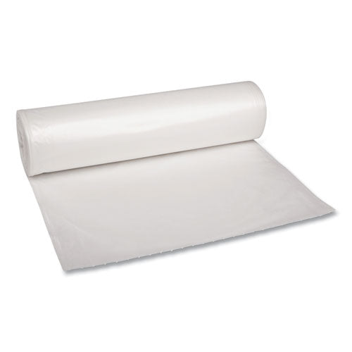 Low Density Repro Can Liners, 60 Gal, 1.1 Mil, 38" X 58", Clear, 10 Bags/roll, 10 Rolls/carton