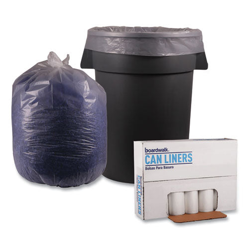 Low Density Repro Can Liners, 60 Gal, 1.1 Mil, 38" X 58", Clear, 10 Bags/roll, 10 Rolls/carton
