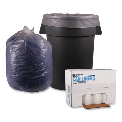 Low Density Repro Can Liners, 56 Gal, 1.4 Mil, 43" X 47", Clear, 10 Bags/roll, 10 Rolls/carton