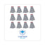 Mop Head, Floor Finish, Wide, Rayon/polyester, Large, White/blue, 12/carton