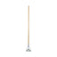 Screw Clamp Metal Head Wooden Mop Handle, #20+, 1.13" Dia X 63", Natural