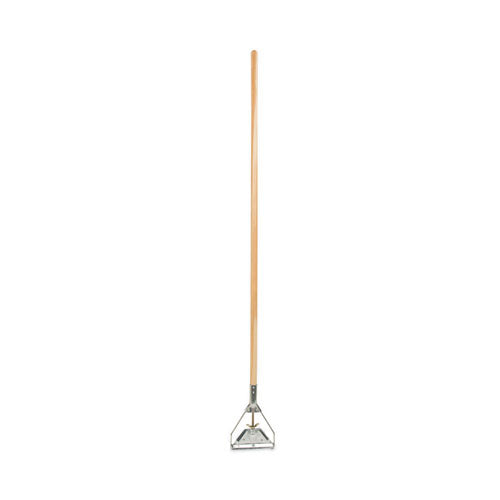 Quick Change Metal Head Mop Handle For No. 20 And Up Heads, 54" Wood Handle