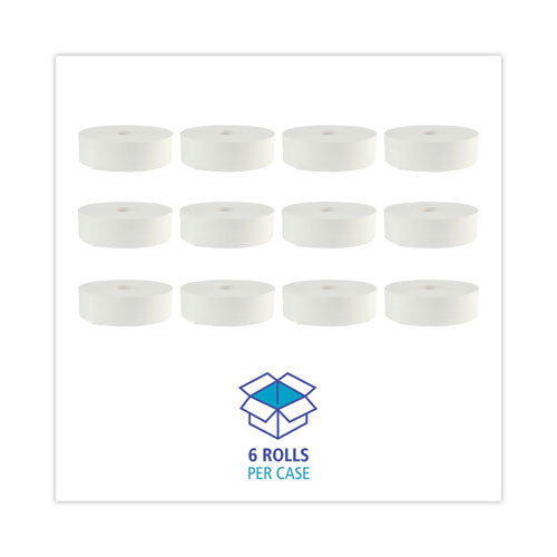 Jrt Bath Tissue, Jumbo, Septic Safe, 2-ply, White, 3.5" X 2,000 Ft, 6 Rolls/carton