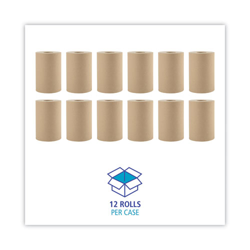 Hardwound Paper Towels, 1-ply, 8" X 350 Ft, Natural, 12 Rolls/carton