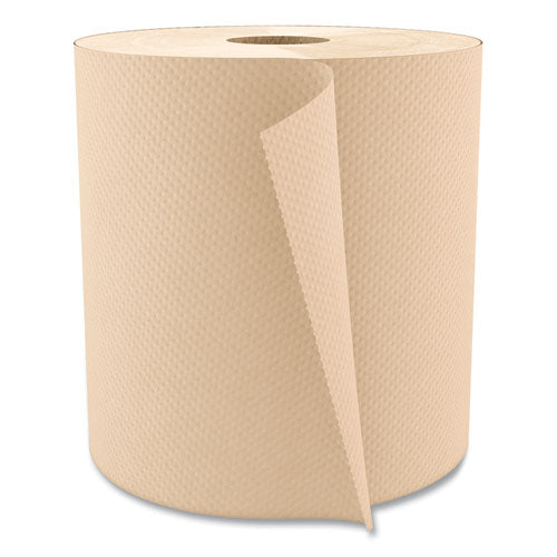 Hardwound Paper Towels, Nonperforated, 1-ply, 8" X 800 Ft, Natural, 6 Rolls/carton