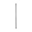 Fiberglass Broom Handle, Nylon Plastic Threaded End, 1" Dia X 60", Black
