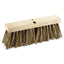 Street Broom Head, 6.25" Brown Palmyra Fiber Bristles, 16" Brush