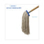 Cut-end Lie-flat Wet Mop Head, Cotton, 16oz, White, 12/carton