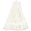 Mop Head, Lie-flat Head, Cotton Fiber, 24 Oz, White, 12/carton