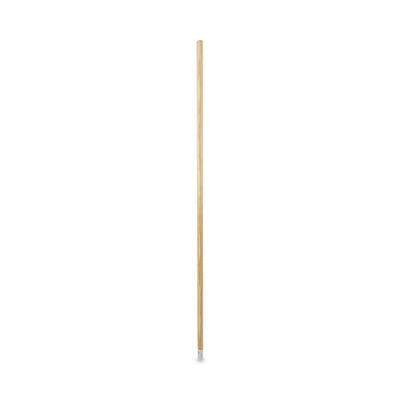Lie-flat Screw-in Mop Handle, Lacquered Wood, 1.13" Dia X 54", Natural