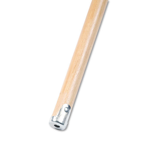 Lie-flat Screw-in Mop Handle, Lacquered Wood, 1.13" Dia X 54", Natural