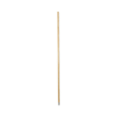 Lie-flat Screw-in Mop Handle, Lacquered Wood, 1.13" Dia X 60", Natural