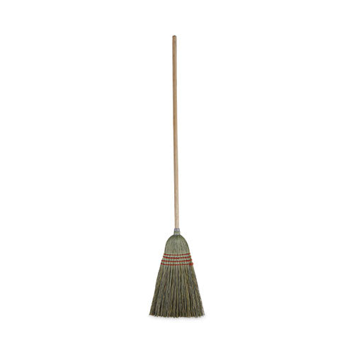 Mixed Fiber Maid Broom, Mixed Fiber Bristles, 55" Overall Length, Natural