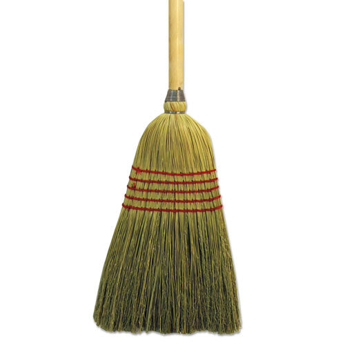Parlor Broom, Yucca/corn Fiber Bristles, 56" Overall Length, Natural, 12/carton