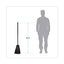 Flagged Tip Poly Bristle Janitor Brooms, 10 X 58.5, Wood Handle, Natural/black, 12/carton