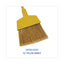 Poly Bristle Angler Broom, 53" Handle, Yellow, 12/carton