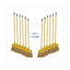 Poly Bristle Angler Broom, 53" Handle, Yellow, 12/carton