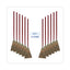 Corn Fiber Lobby/toy Broom, Corn Fiber Bristles, 39" Overall Length, Red, 12/carton