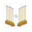 Corn Fiber Angled-head Lobby Brooms, 55" Handle, Yellow, 12/carton