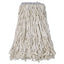 Mop Head, Cotton, Cut-end, White, 4-ply, #16 Band, 12/carton