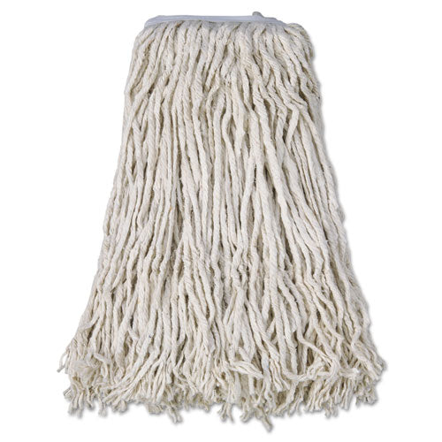 Mop Head, Cotton, Cut-end, White, 4-ply, #16 Band, 12/carton