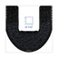 Commode Mat 2.0, Absorbant, Rubber, 22 X 22, Black, 6/carton