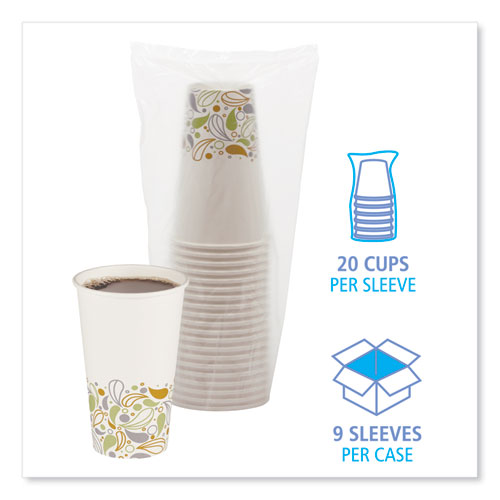 Deerfield Printed Paper Hot Cups, 16 Oz, 50 Cups/sleeve, 20 Sleeves/carton