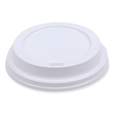 Deerfield Hot Cup Lids, Fits 10 Oz To 20 Oz Cups, White, Plastic, 50/pack, 20 Packs/carton