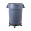 Refuse Container Utility Dolly, 300 Lb Capacity, 18.25" Diameter, Gray