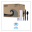 Six-piece Cutlery Kit, Condiment/fork/knife/napkin/teaspoon, Black, 250/carton