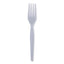 Heavyweight Polystyrene Cutlery, Fork, White, 1000/carton