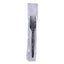 Heavyweight Wrapped Polystyrene Cutlery, Fork, Black, 1,000/carton