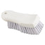 Scrub Brush, White Polypropylene Bristles, 6" Brush, 6" Handle
