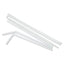 Flexible Wrapped Straws, 7.75", Plastic, White, 500/pack, 20 Packs/carton