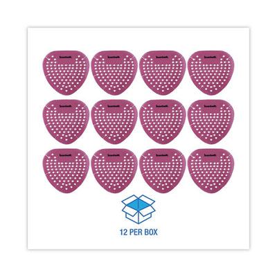 Gem Urinal Screens, Spiced Apple Scent, Red, 12/box